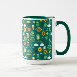 Cute Irish Icon Pattern Mug