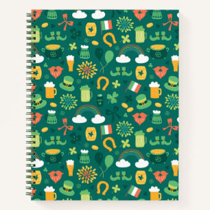 Cute Irish Icon Pattern Notebook