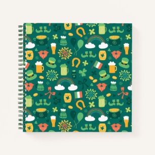 Cute Irish Icon Pattern Notebook