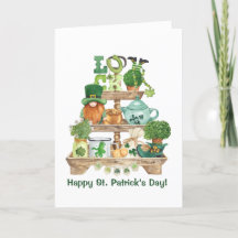 Cute Irish Knickknack Stand Happy St Patrick's Day