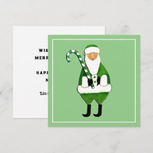 Cute Irish Santa Claus Christmas Cards
