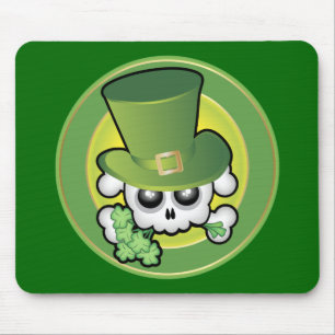 Cute Irish Skull Mouse Mat