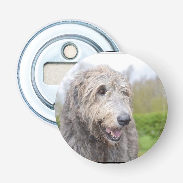 Cute Irish Wolfhound Bottle Opener (Front)