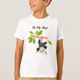 Cute It’s My Day Woodland Opossum Birthday T-Shirt