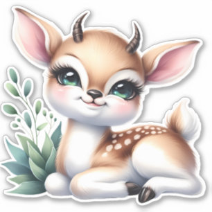 Cute It Up! Deer Custom Cut Scrapbooking Sticker