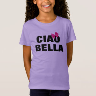cute italian ciao bella hip girl's t-shirt design