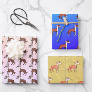 Cute Italian Greyhound Image Wrapping Paper Sheet