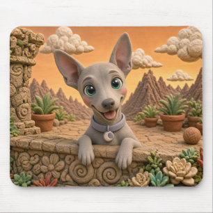 Cute Italian Greyhound Puppy, Baby Dog Mouse Mat