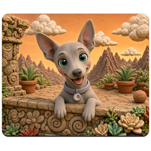 Cute Italian Greyhound Puppy, Baby Dog Mouse Mat