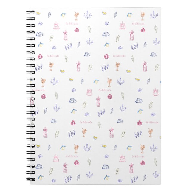  Cute Italian Minimalist Birthday Notebook (Front)