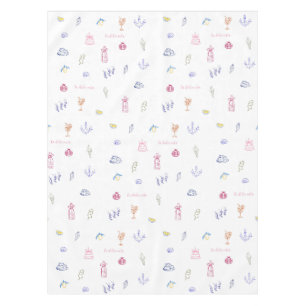 Cute Italian Minimalist Birthday Tablecloth