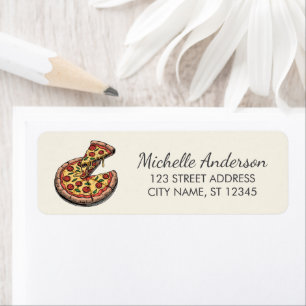 Cute Italian Pizzeria Pizza Return Address        