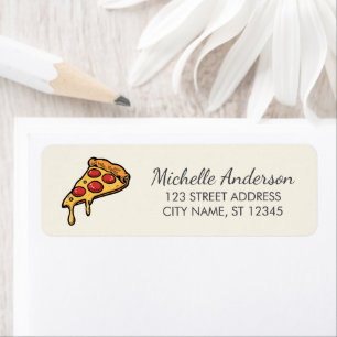 Cute Italian Pizzeria Pizza Return Address        
