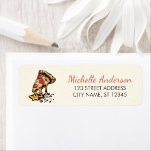Cute Italian Pizzeria Pizza Return Address        