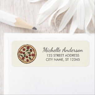 Cute Italian Pizzeria Pizza Return Address        
