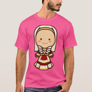 Cute Italian Sardinia Woman with Traditional Dress T-Shirt