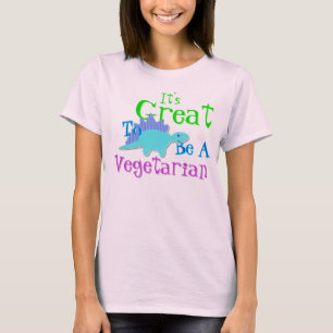 Cute It's Great To Be A Vegetarian Dinosaur T-Shirt