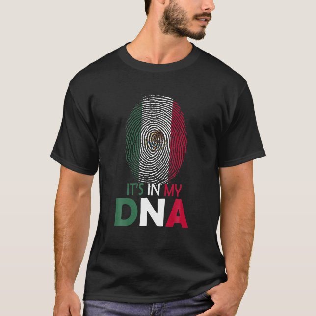 Cute It's In My DNA Mexican Flag Mexico Pride Cinc T-Shirt (Front)