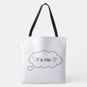 "Cute It's Me Speech Bubble White Tote Bag Simpl