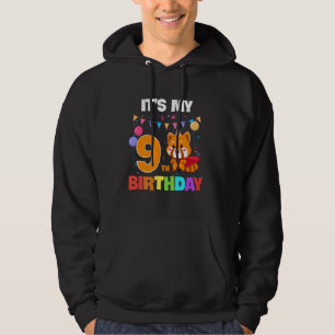 Cute It's My 9th Birthday Red Panda 9 Years Old Hoodie