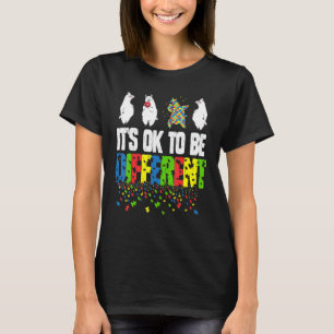 Cute It's Ok To Be Different Autism Awareness Puzz T-Shirt