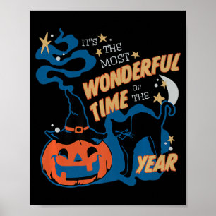 Cute It's the Most Wonderful Time Of the Year Cat  Poster