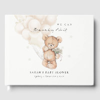 Cute Ivory Bearly Wait Bear Balloon Baby Shower