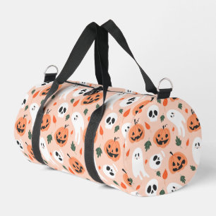 Cute Jack-O-Lantern & Ghost Pattern Duffle Bag