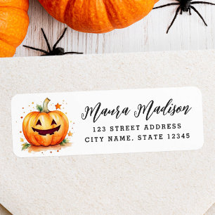 Cute Jack o lantern Halloween return address