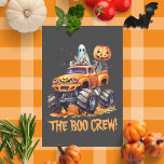 Cute Jack o Lantern Modern Monster Truck Halloween Tissue Paper<br><div class="desc">Wrap up your Halloween treats with flair using our “Boo Crew” tissue paper! This festive essential is perfect for any kids’ party, featuring a modern design with a spooky twist. Adorned with a ghoul gang of ghosts, pumpkins, and a monster truck, it’s the ultimate in funny Halloween chic. The orange...</div>
