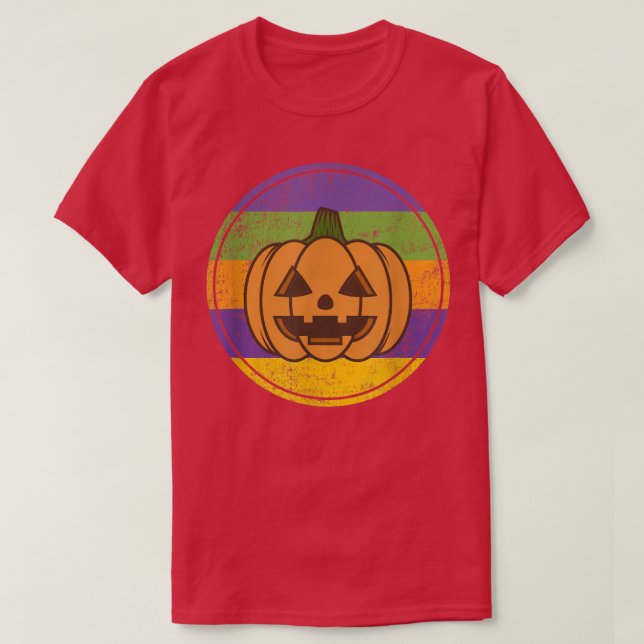 Cute Jack O Lantern Pumpkin Colourful Halloween Ba T-Shirt (Design Front)