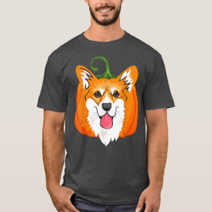 Cute Jack O Lantern Pumpkin Corgi Dog Halloween Co T-Shirt