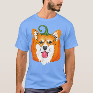 Cute Jack O Lantern Pumpkin Corgi Dog Halloween Co T-Shirt