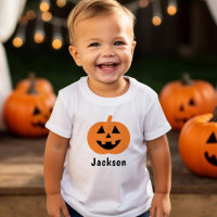 Cute Jack-O-Lantern Pumpkin Orange Halloween Name