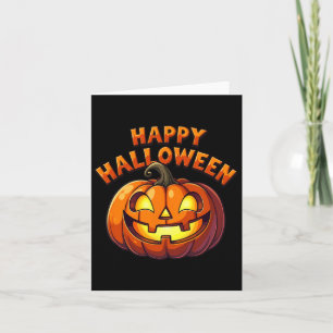 Cute Jack O'lantern Pumpkin Happy Halloween Card