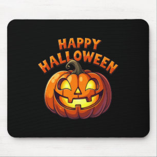 Cute Jack O'lantern Pumpkin Happy Halloween Mouse Mat