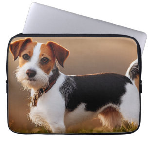 Cute Jack Russel Terrier Dog Photograph Laptop Sleeve