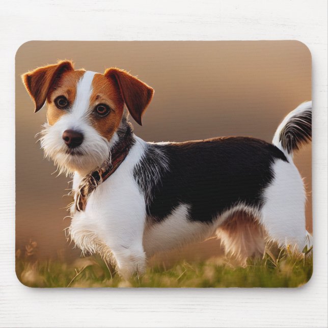 Cute Jack Russel Terrier Dog Photograph Mouse Mat (Front)