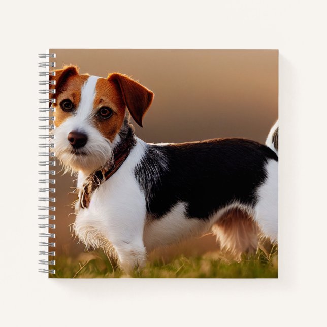 Cute Jack Russel Terrier Dog Photograph Notebook (Front)