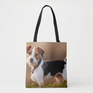 Cute Jack Russel Terrier Dog Photograph Tote Bag