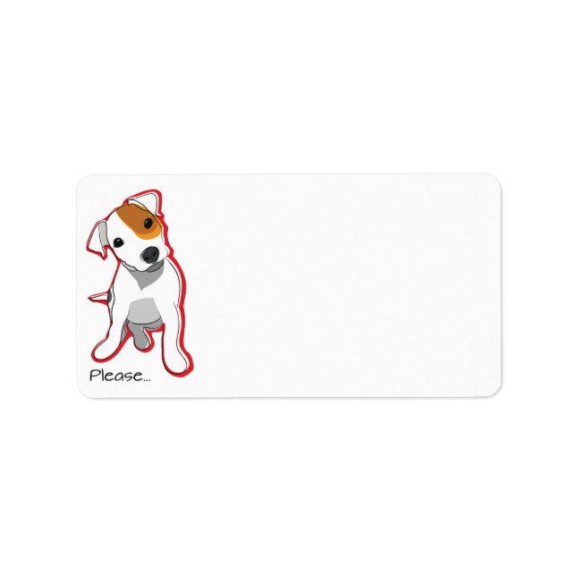 Cute Jack Russell Puppy Return Address Label (Front)