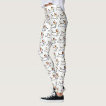 Cute Jack Russell Terrier Cartoon Dogs Pattern Leggings<br><div class="desc">Cute Dog Lover's Leggings. Show off your love for Jack Russells in comfort and style with these fun patterned leggings. Perfect for the gym, yoga, or relaxing at home with your furry friend. These novelty print leggings make a fun gift for Jack Russell Terrier lovers. Visit Jenn's Doodle World for...</div>