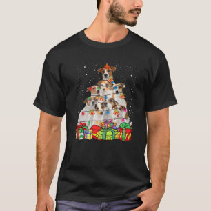 Cute Jack Russell Terrier Dog Christmas Tree Light T-Shirt