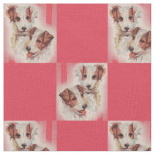 CUTE Jack Russell terriers print Fabric