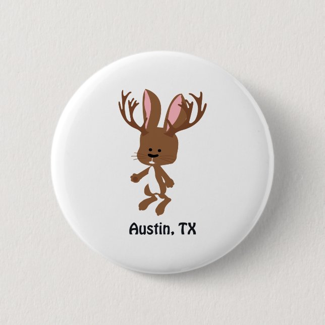 Cute Jackalope - Austin, Texas 6 Cm Round Badge (Front)