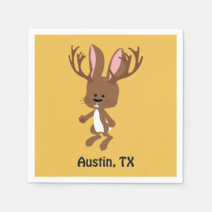Cute Jackalope - Austin, Texas Napkin