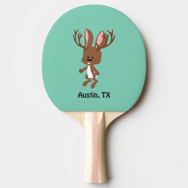 Cute Jackalope - Austin, Texas Ping Pong Paddle (Front)