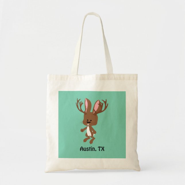 Cute Jackalope - Austin, Texas Tote Bag (Front)