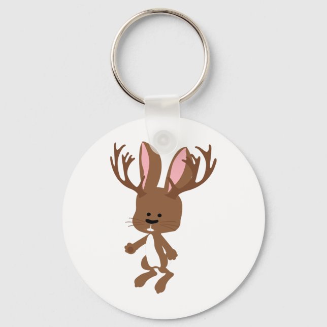 Cute Jackalope Key Ring (Front)