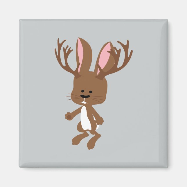 Cute Jackalope Magnet (Front)